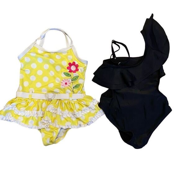 Swimsuit Bundle Penelope Mack Shein Size 110 4T Set of 2 One Piece - Picture 1 of 13